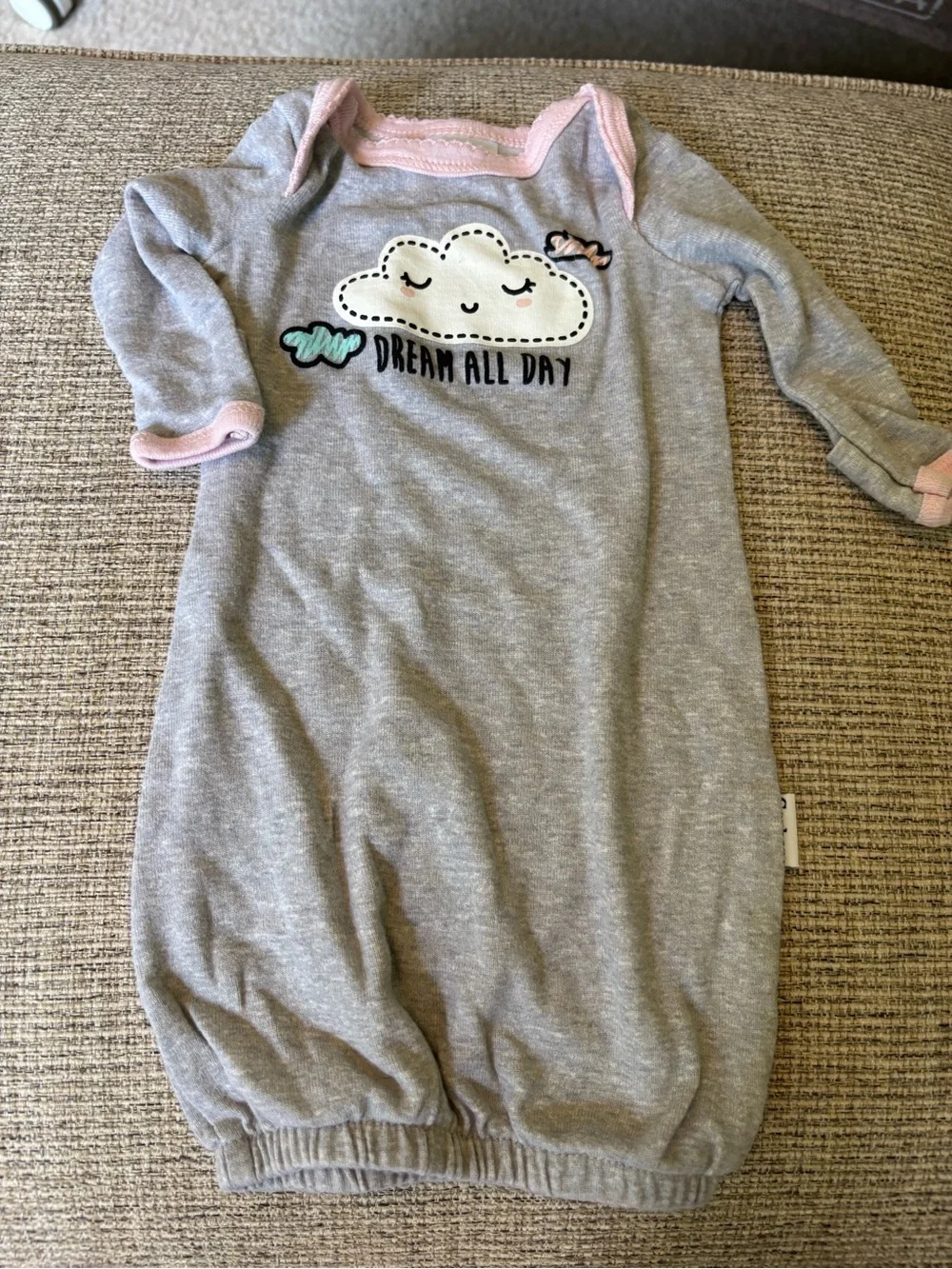 Gerber Pink & Gray Moon and Cloud Sleep Gowns